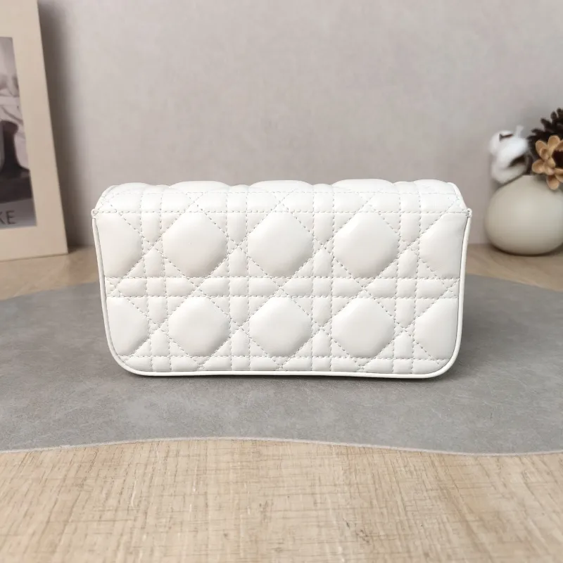 DIOR Crossbody Bag My Chain Bag White Lambskin One Size 18 × 3.5 × 10 cm — cover view 2 of 6