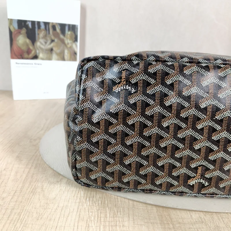 GOYARD Shoulder Bag SAINT LOUIS Shopping Tote Black PVC Small 34 × 15 × 28 cm — detail view 1 of 13