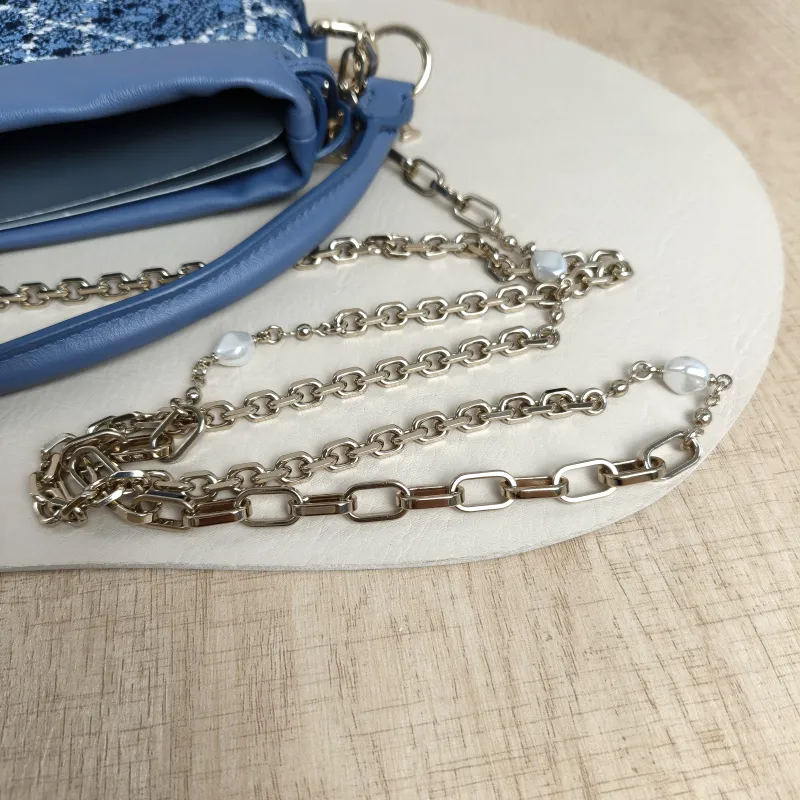 DIOR Shoulder Bag Shoulder Bag Blue Calfskin19 × 4 × 14 cm — detail view 1 of 12