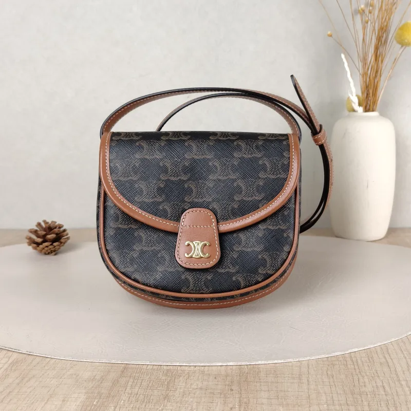 CELINE Crossbody Bag BESACE Monogram PV Cmini15 × 4 × 11 cm