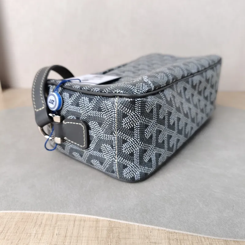 GOYARD Crossbody Bag Cap Vert Camera Bag Grey PVC Small 22 × 6.5 × 13 cm — detail view 4 of 11