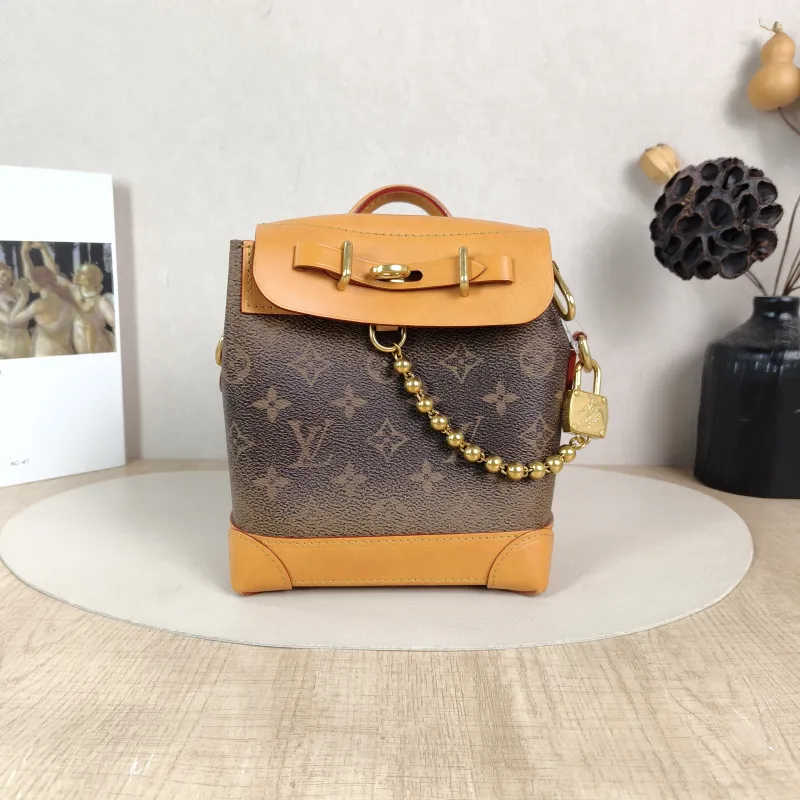 Louis Vuitton Crossbody Bag Steamer 15 Shoulder Bag Brown PVC · Calfskin One Size 16.5 × 8.5 × 20 cm