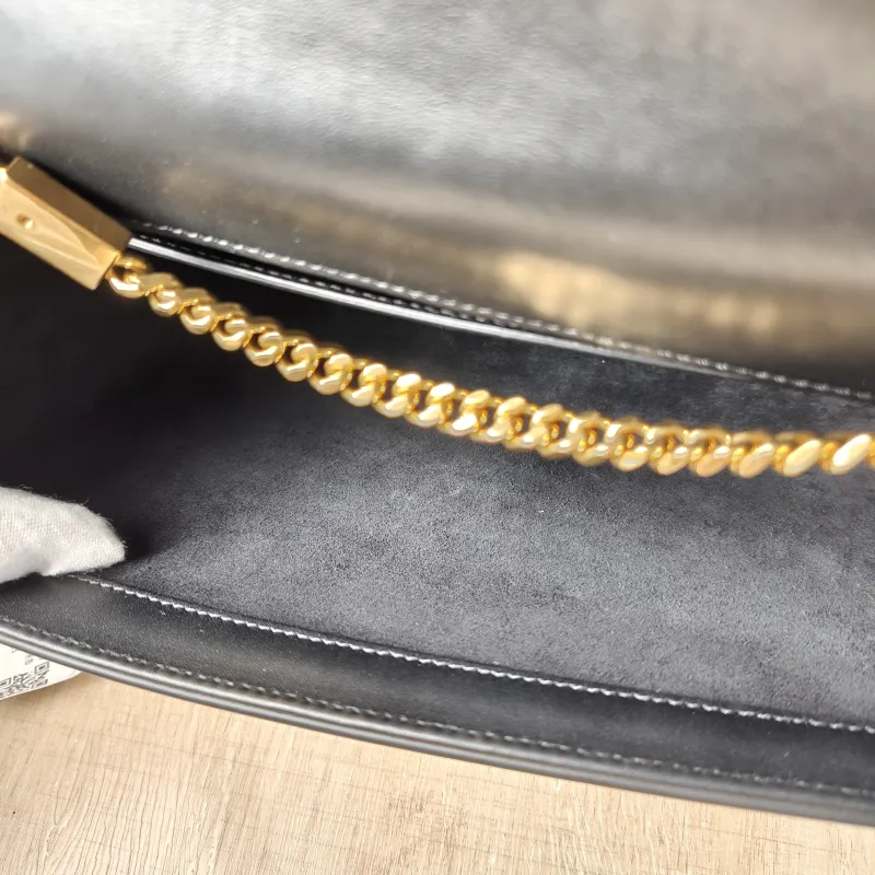 SAINT LAURENT Crossbody Bag KATE Edition Black Calfskin Medium 24 × 5.5 × 14.5 cm — detail view 10 of 13