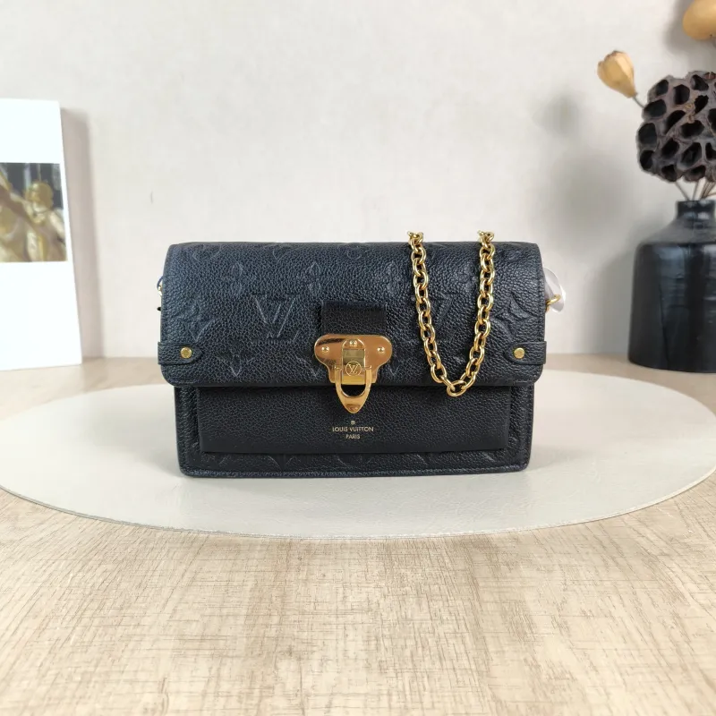 Louis Vuitton Crossbody Bag VAVIN woc Black Empreinte Embossed Calfskinmini19 × 4 × 12.5 cm