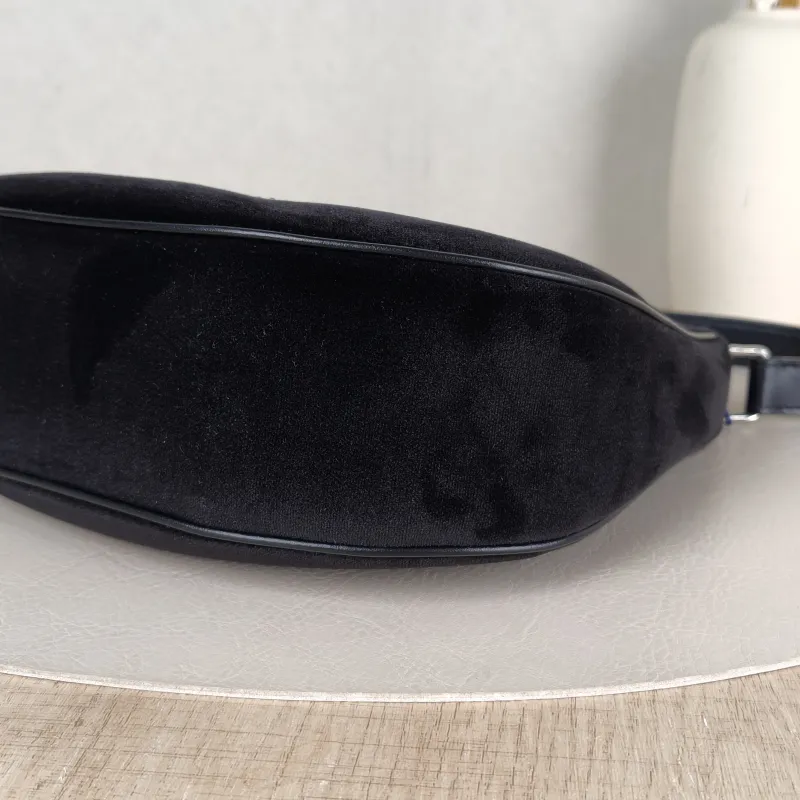CELINE Shoulder Bag AVA Black Velvet One Size 24.5 × 9 × 17 cm — detail view 3 of 9