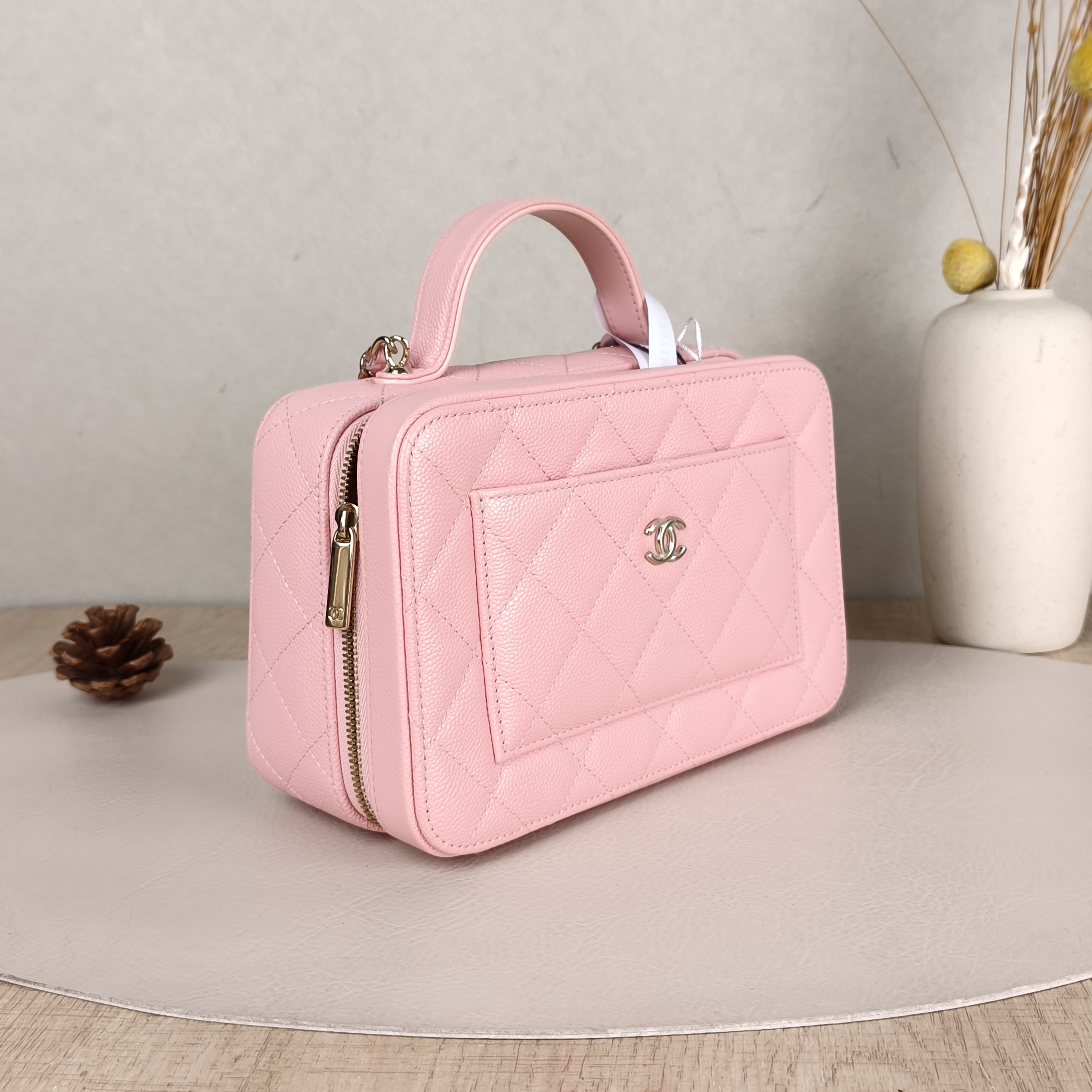 Chanel Crossbody Bag25b Pink Grained Calfskinmini19.5 × 8.5 × 12 cm — cover view 4 of 6