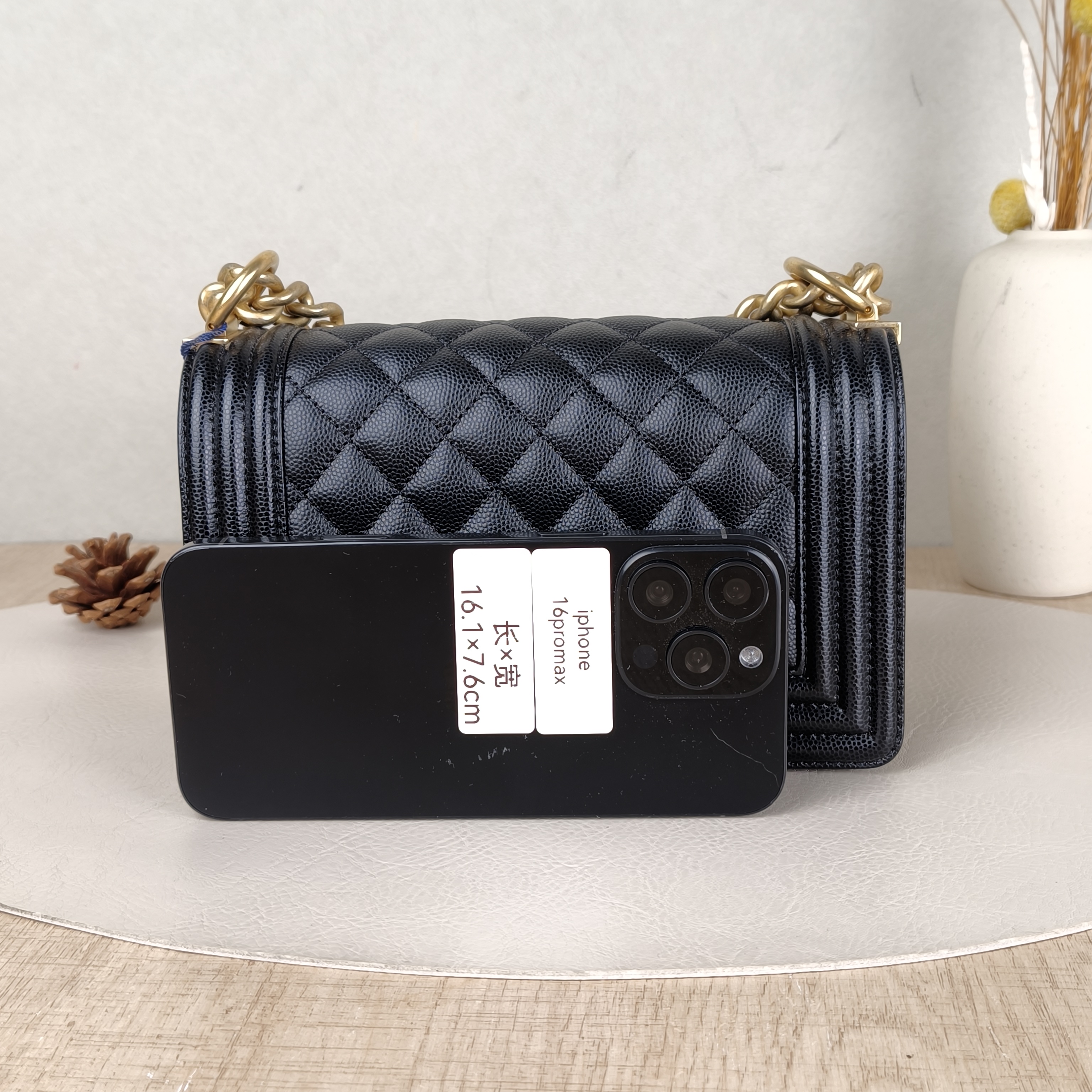 Chanel Crossbody Bag Le BoyBlack Grained Calfskin Small20.5 × 8.5 × 12 cm — cover view 5 of 6
