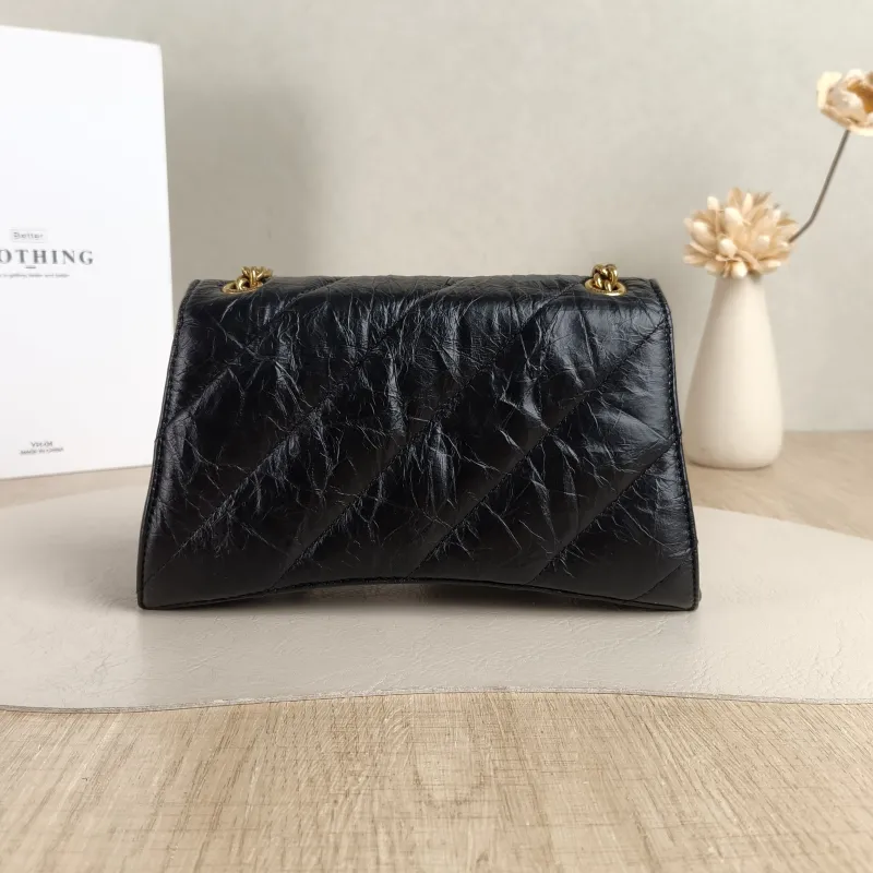 BALENCIAGA Crossbody Bag CRUSH Chain Bag Black Calfskinxs Small22 × 5 × 10 cm — cover view 2 of 5