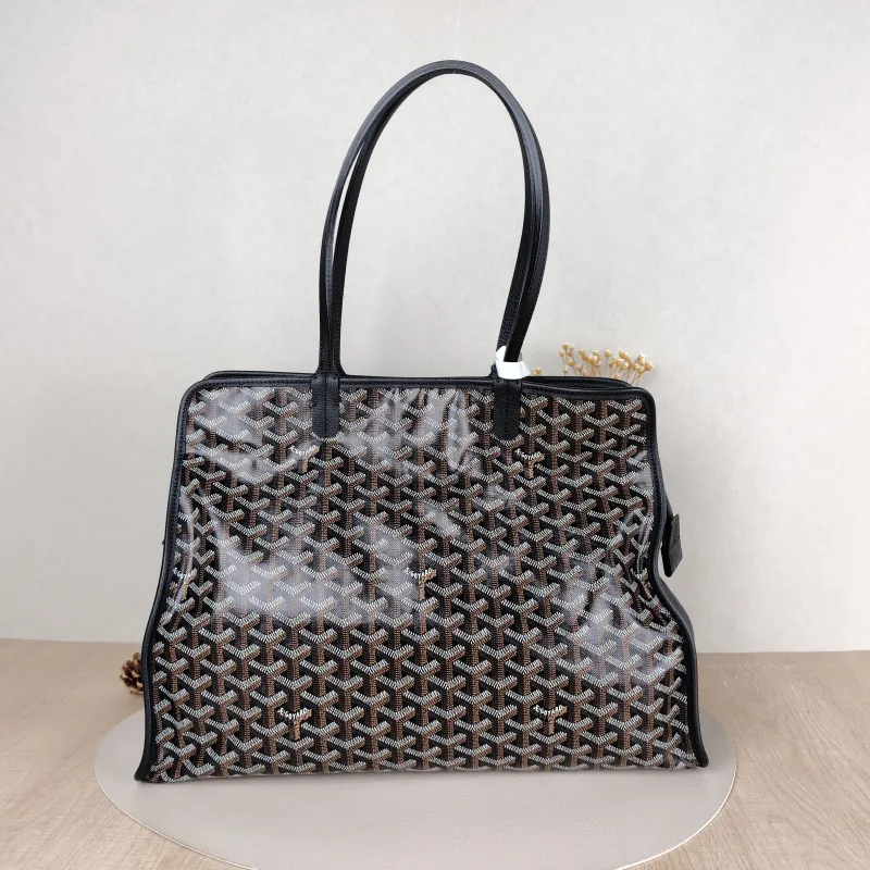 GOYARD Top Handle Bag hardy y tote Black PVC Small 40 × 17 × 31 cm