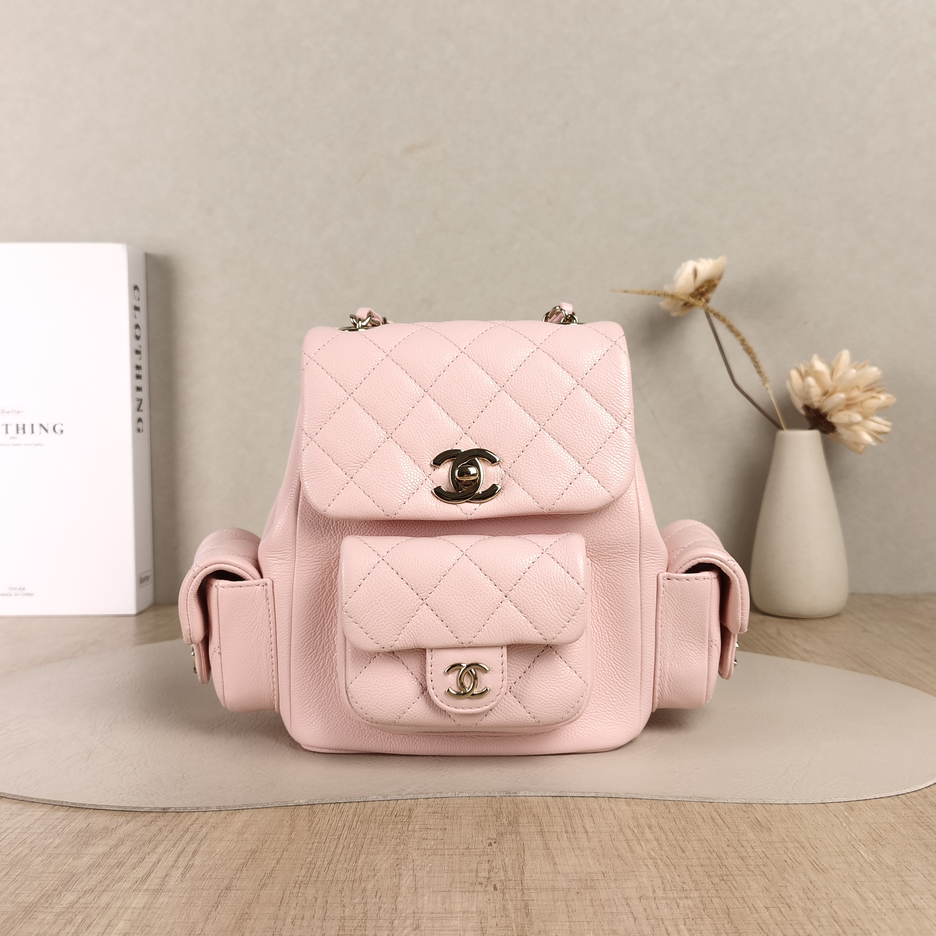 Chanel Backpackduma Grained Calfskin Small18 × 9.5 × 19 cm