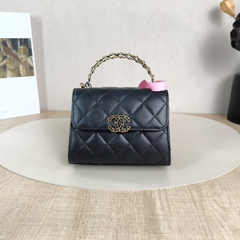 Chanel Crossbody Bag kelly Black Grained Calfskinnano15 × 5 × 11 cm