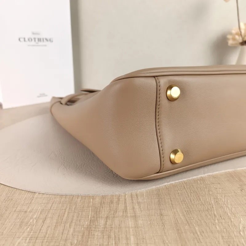 BALENCIAGA Crossbody Bag bel air hobo Shoulder Crossbody Bag Taupe Calfskin One Size 27 × 9 × 27 cm — detail view 10 of 12