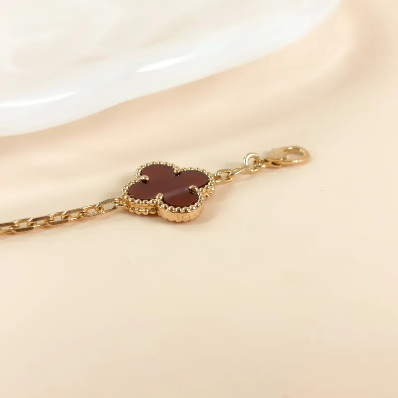 Van Cleef & Arpels Bracelet Alhambra Alhambra Collection Five-Motif Bracelet 18KY ellow Gold Vintage Small20cm — cover view 6 of 6