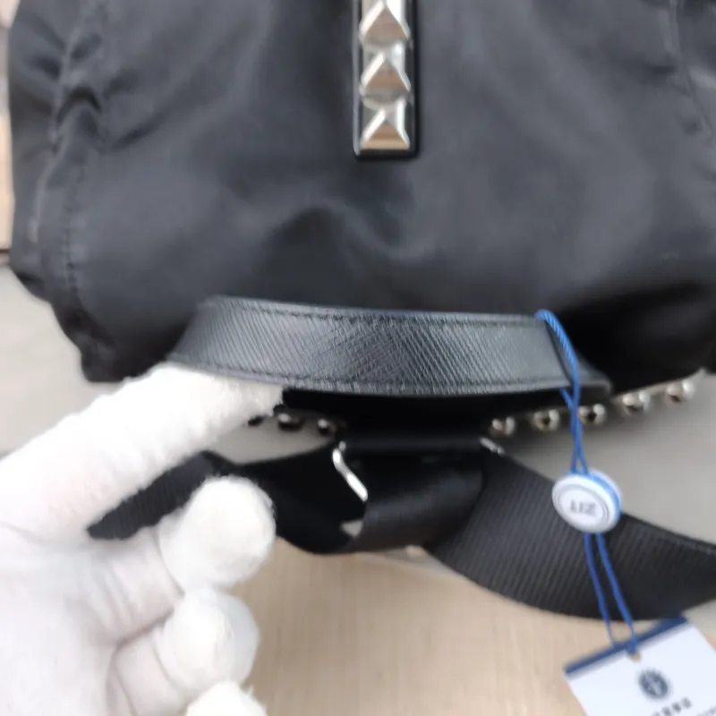 PRADA Backpack Nylon Backpack Black Nylon One Size 30 × 15 × 30 cm — detail view 6 of 14