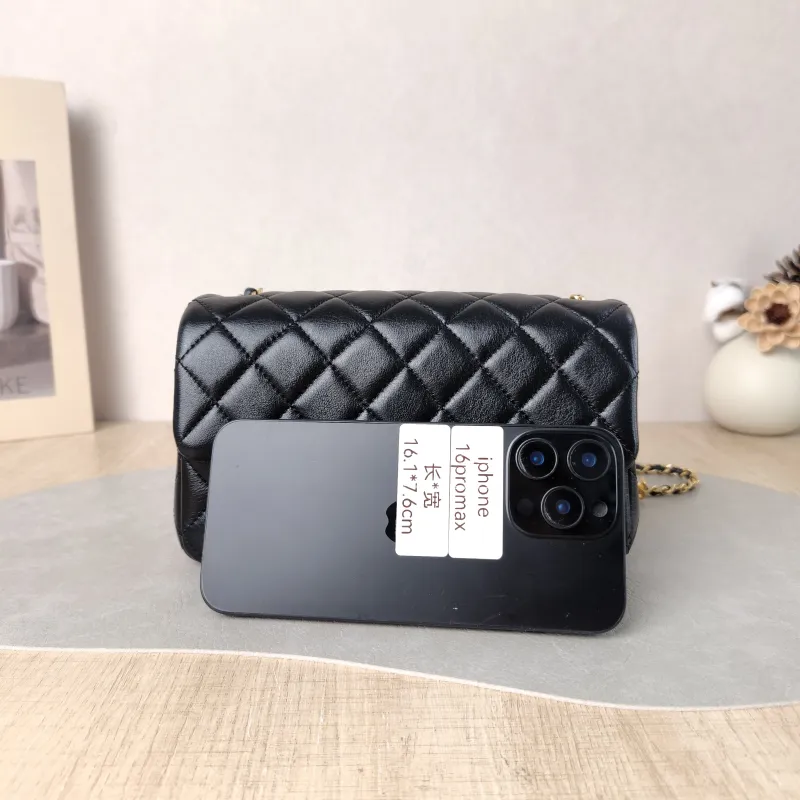 Chanel Crossbody Bag 25b c mini Black Lambskin mini 20 × 6 × 12 cm — cover view 2 of 6