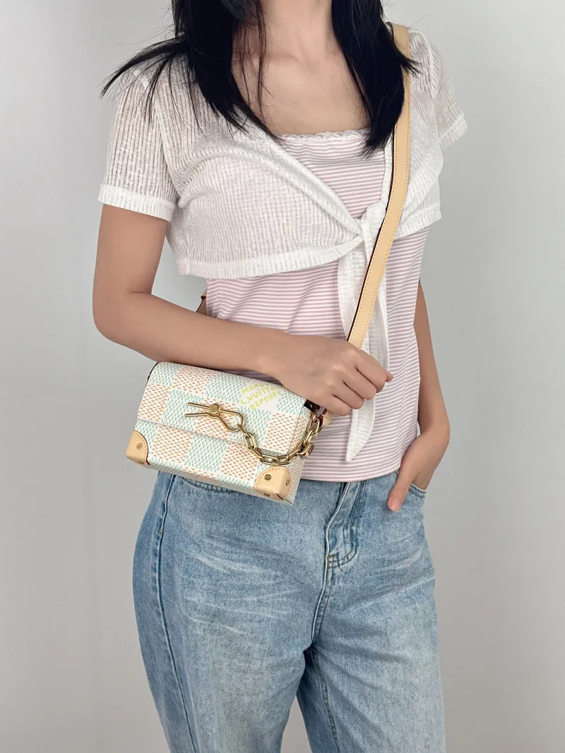 Louis Vuitton Crossbody Bag Steamer Box Blue · PV Cmini18 × 6.5 × 11 cm — on-model view 2 of 2