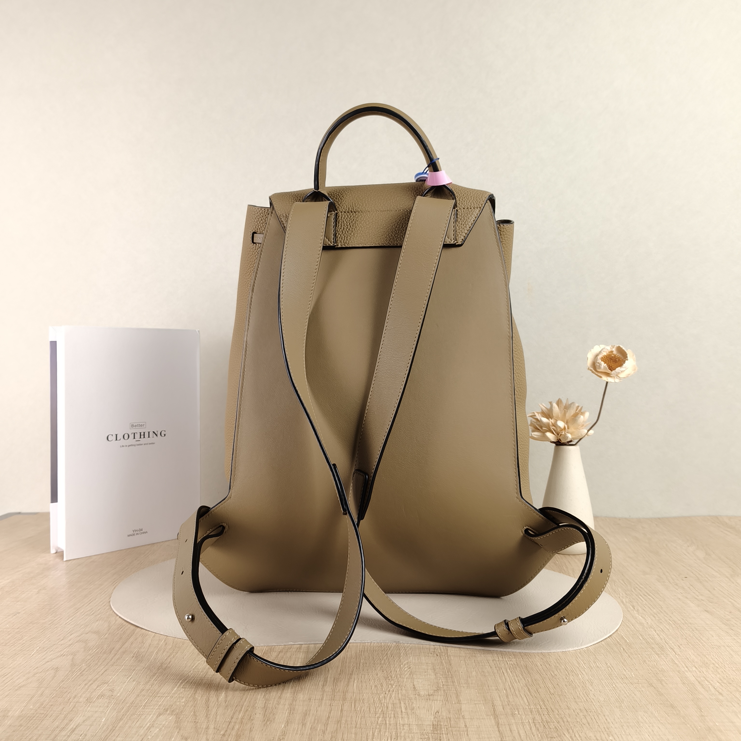 LOEWE Backpack Backpack Brown Calfskin One Size31 × 12 × 43 cm — cover view 4 of 4