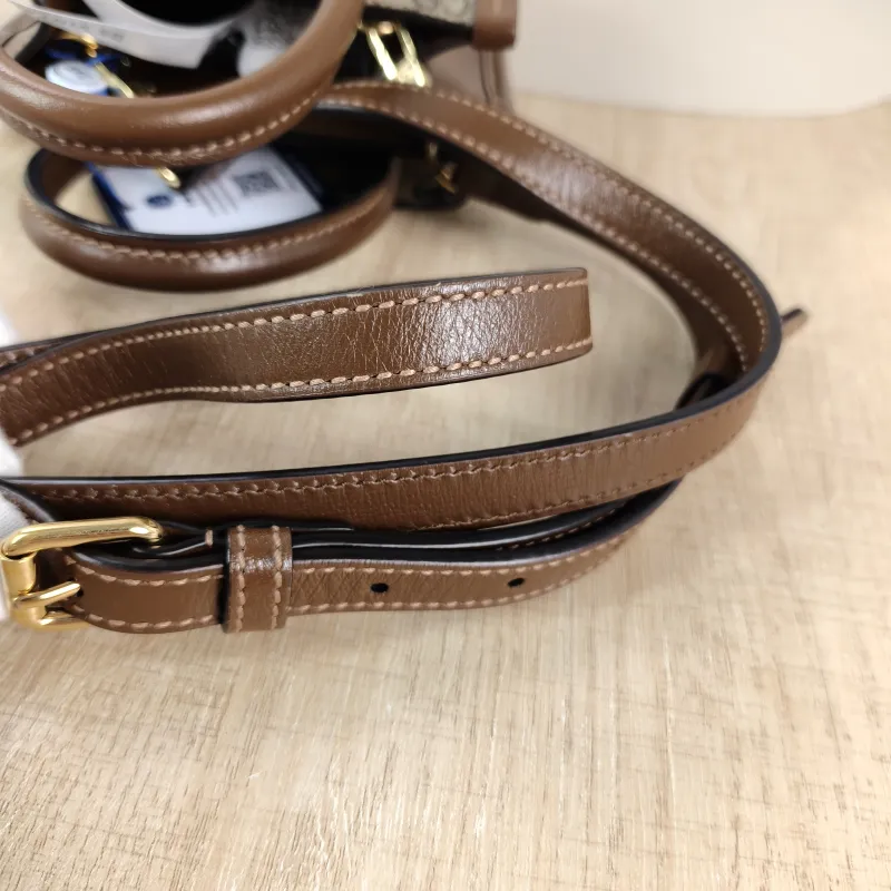GUCCI Crossbody Bag GG Retro Collection Tote Bag Brown PVC Mini 16 × 7 × 20 cm — detail view 6 of 13