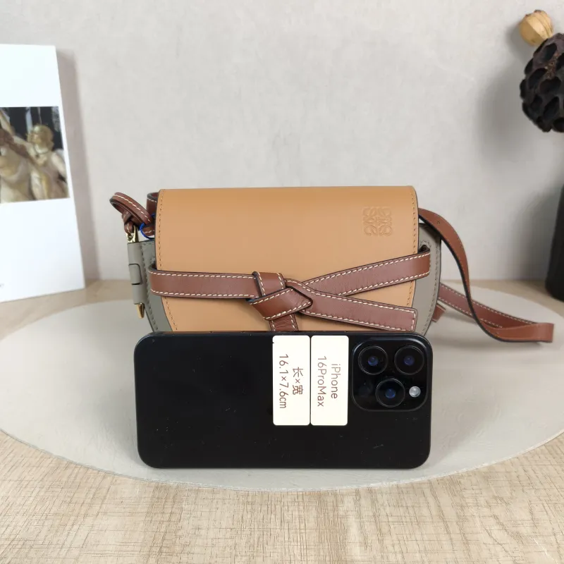 LOEWE Crossbody Bag Gate Colorblock Calfskin Mini 15 × 8 × 12.5 cm — cover view 5 of 5