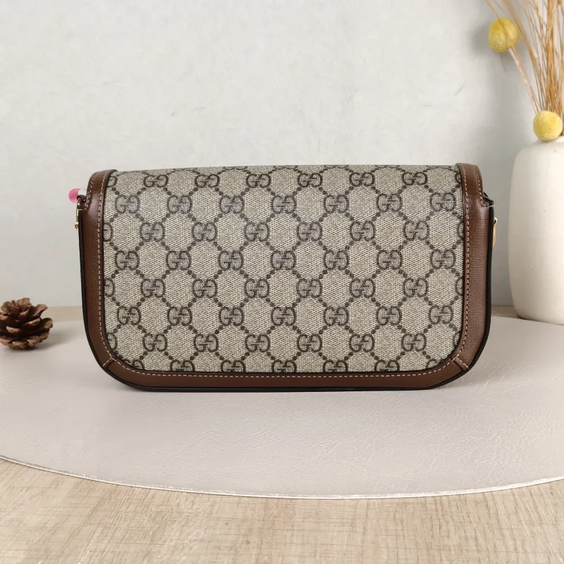 GUCCI Shoulder Bag Horsebit 1955 Horsebit Small Monogram · Shoulder Strap PVC Small 24 × 5.5 × 13 cm — cover view 5 of 5