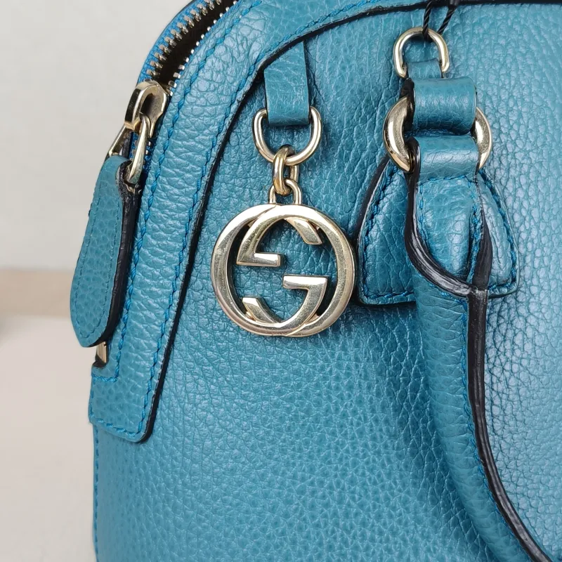 GUCCI Crossbody Bag Crossbody Bag Blue Calfskin One Size24 × 12 × 18 cm — detail view 13 of 13