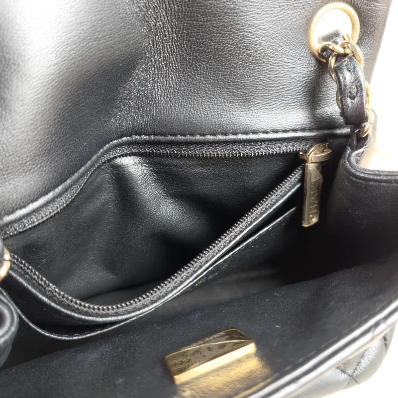 Chanel Crossbody Bag Classic Flap Mini CF Mini Black SL ambskinmini17 × 8 × 13.5 cm — detail view 6 of 13