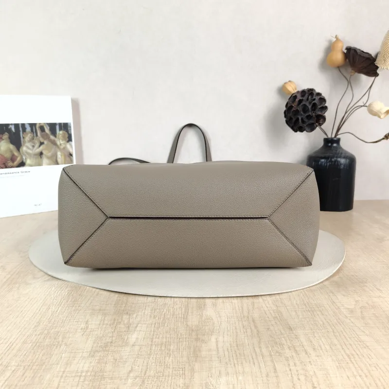 LOEWE Shoulder Bag Puzzle Fold Shopping Tote Dark Grey Calfskin Medium 31.5 × 12.5 × 29 cm — cover view 3 of 5