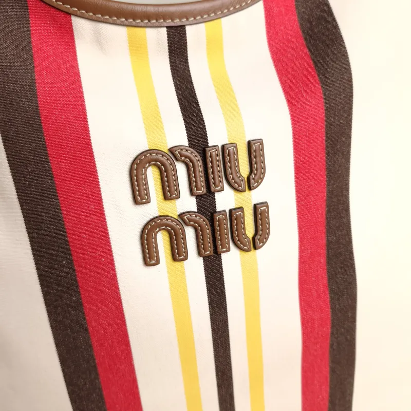 Miumiu Shoulder Bag IVY Tote Shopping Tote Canvas Medium35*40 — detail view 9 of 11