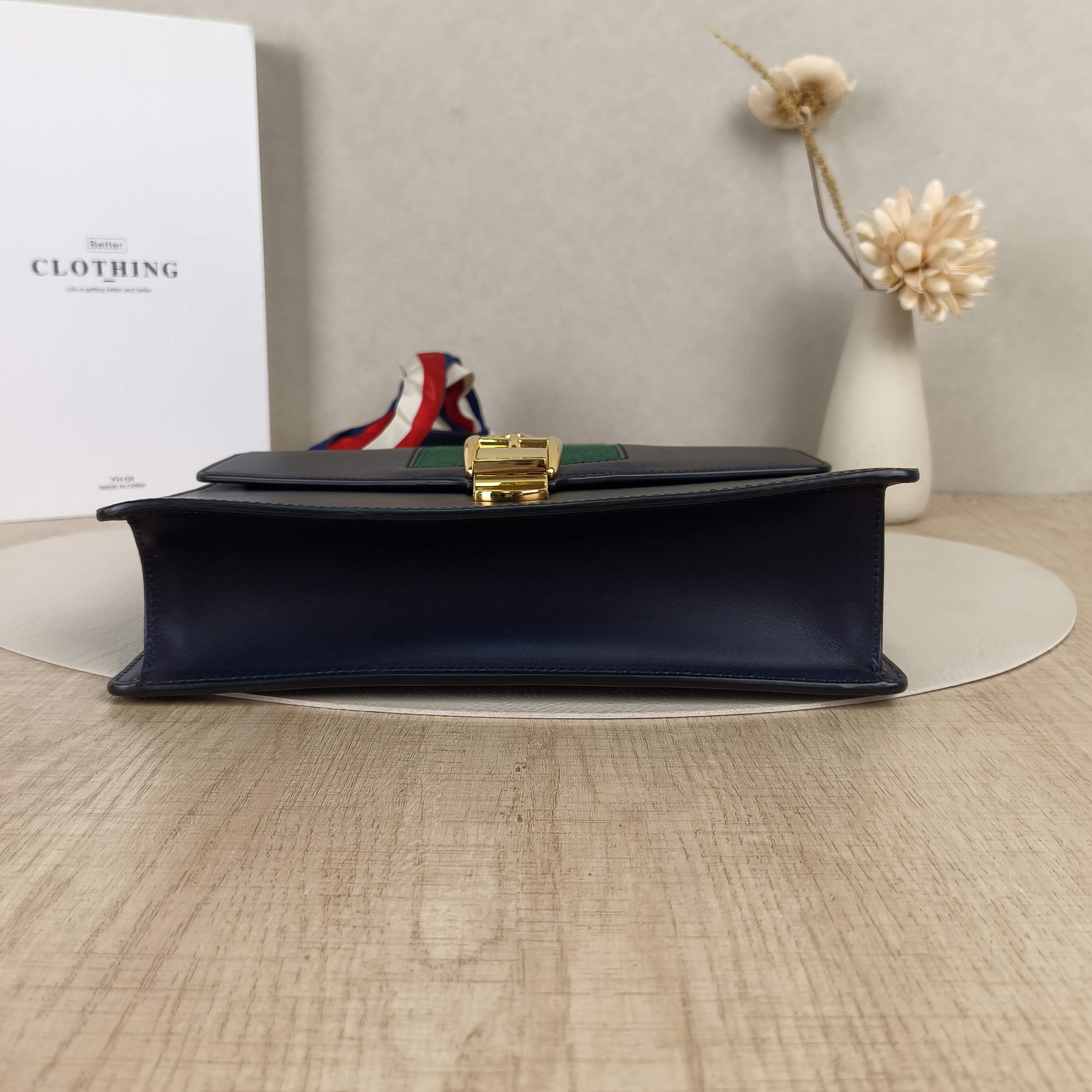 GUCCI Crossbody Bag Sylvie Shoulder Strap Edition Blue Calfskin Small25.5 × 8 × 17 cm — cover view 5 of 9