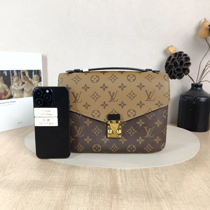 Louis Vuitton Crossbody Bag Pochette Métis Monogram Colorblock PVC Medium 25 × 7 × 19 cm — cover view 3 of 6
