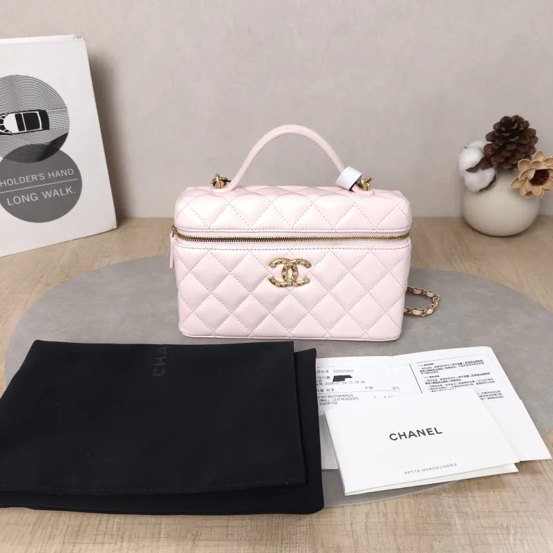 Chanel Crossbody Bag26c lp Vanity Case Bag Pink Calfskin One Size19.5 × 5 × 17 cm — cover view 4 of 6