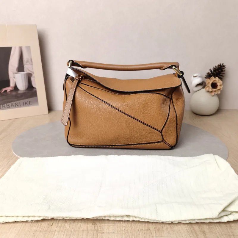 LOEWE Crossbody Bag Puzzle Caramel CC alfskin Small 24 × 10.5 × 16.5 cm — cover view 3 of 6
