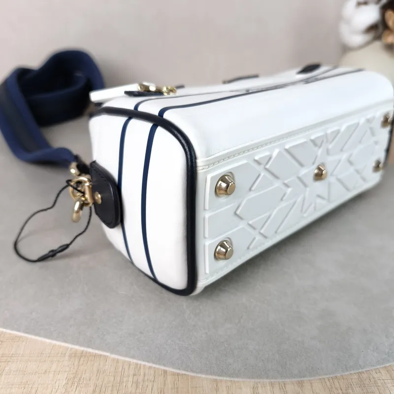 DIOR Crossbody Bag Vibe Bowling White CC alfskin Mini 17.5 × 8 × 10.5 cm — detail view 6 of 12