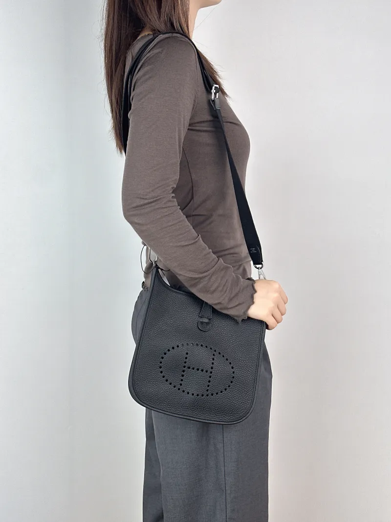 Hermès Crossbody Bag Evelyne 23 23Black TC Calfskin One Size23 × 6 × 24 cm — on-model view 2 of 2