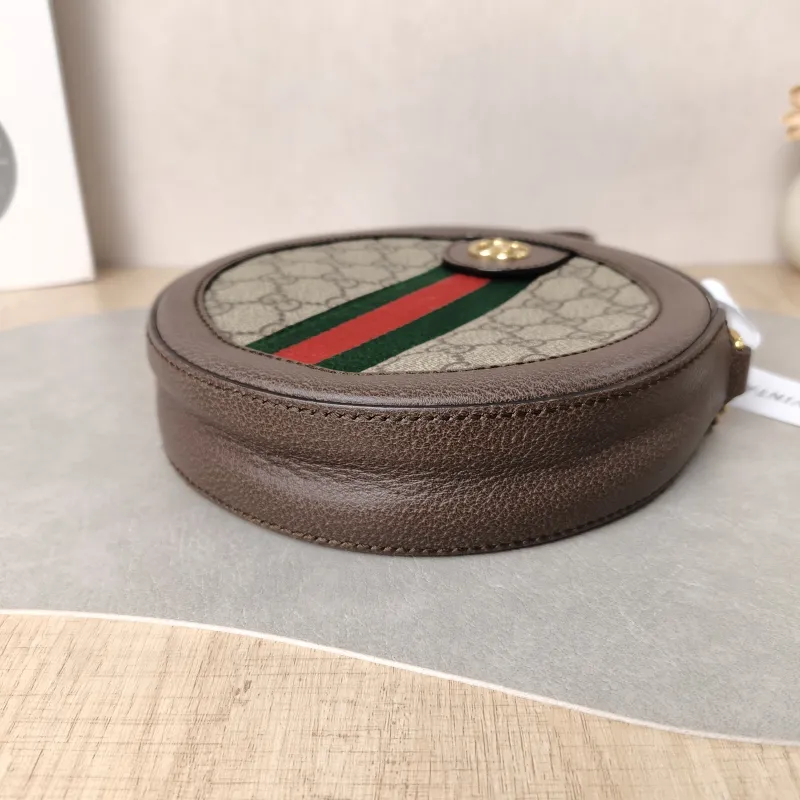 GUCCI Crossbody Bag Ophidia GG Round Bag Monogram PV Cmini18 × 4.5 × 18 cm — detail view 4 of 9