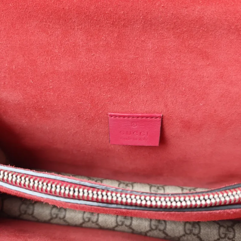 GUCCI Crossbody Bag Dionysus Red PVC Medium 28 × 9 × 17 cm — detail view 1 of 13