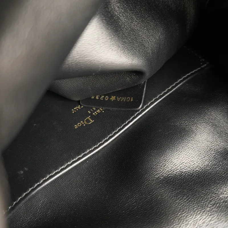 DIOR Crossbody Bag Caro Bucket Bag Black Lambskin Small 20 × 9 × 24 cm — detail view 9 of 11