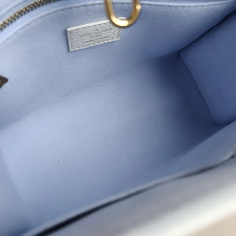 Louis Vuitton Shoulder Bag Onthego White · Blue Monogram Empreinte Embossed Calfskin Small 25 × 11.5 × 19 cm — detail view 8 of 11