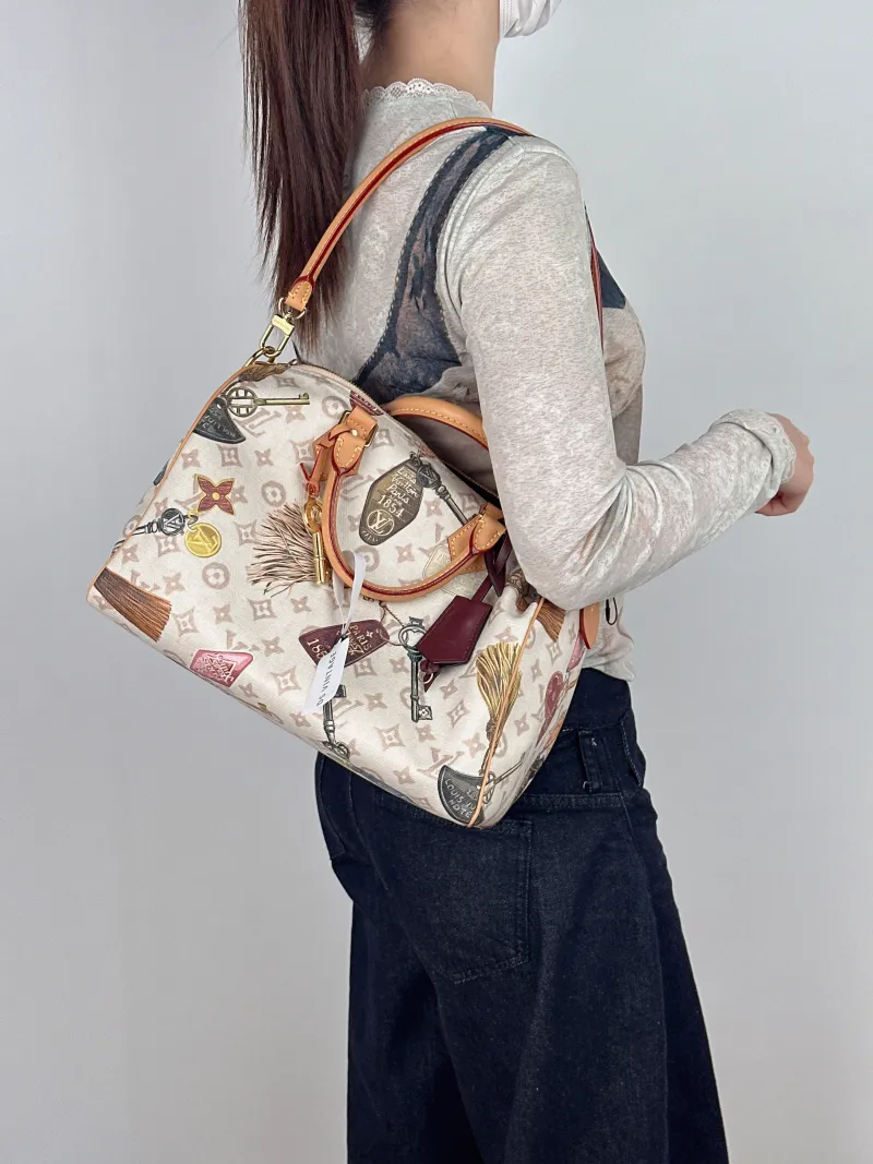 Louis Vuitton Top Handle Bag Speedy Soft 30 PVC One Size30 × 17 × 21 cm — on-model view 1 of 2
