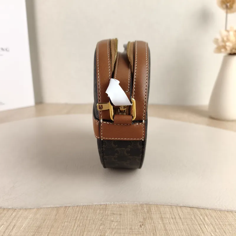 CELINE Crossbody Bag Triomphe Monogram PVC Mini 13.5 × 4 × 13.5 cm — detail view 7 of 10