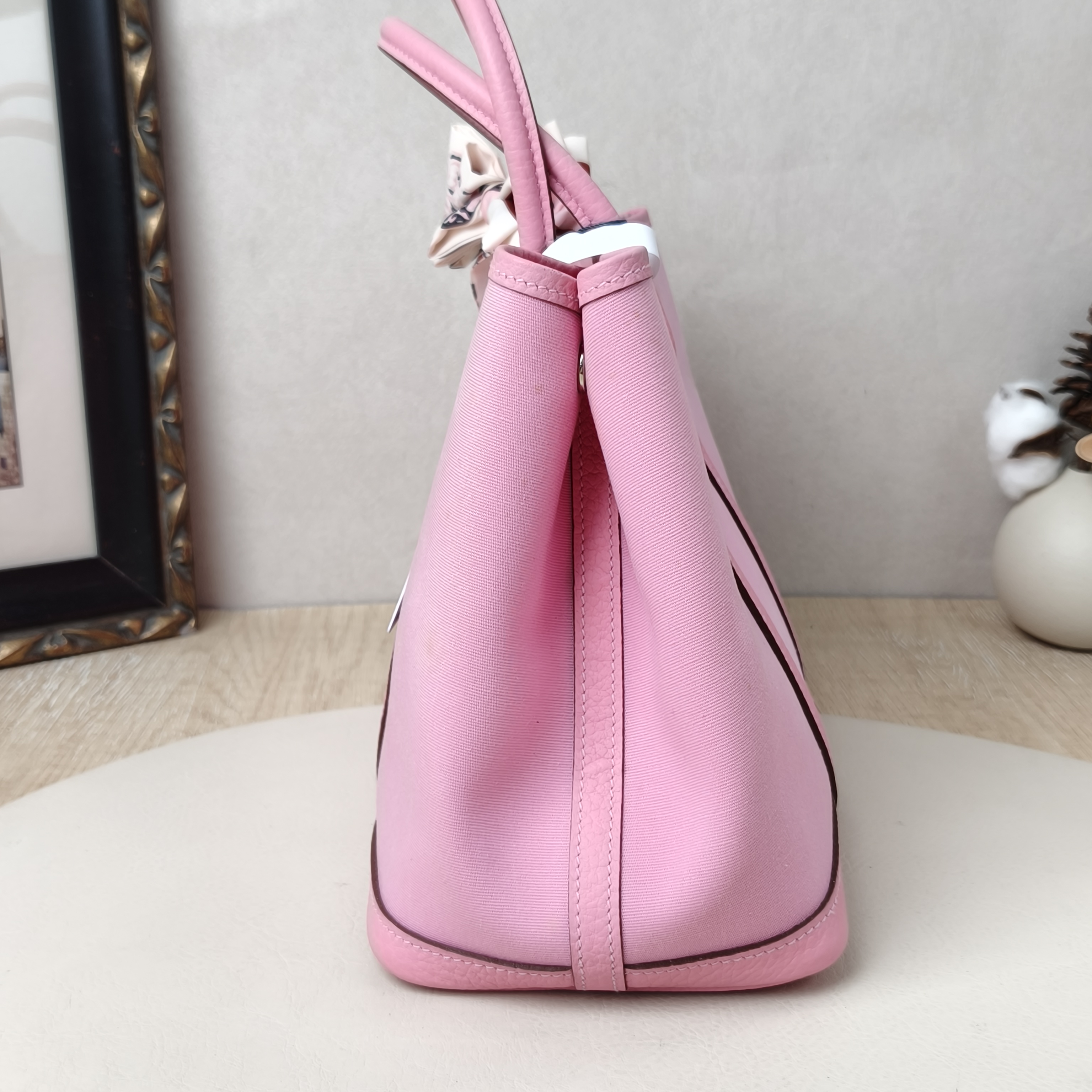 Hermès Garden Party 30Pink Canvas Y · 30 × 13 × 21 cm — cover view 6 of 9