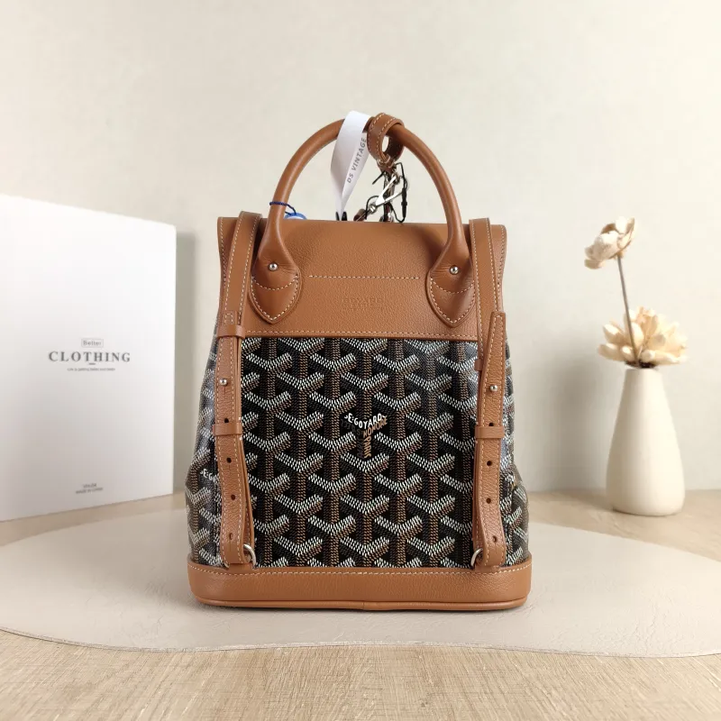 GOYARD Crossbody Bag ALPIN Backpack Brown ine Canvas Mini 19 × 9.5 × 23 cm — cover view 2 of 5