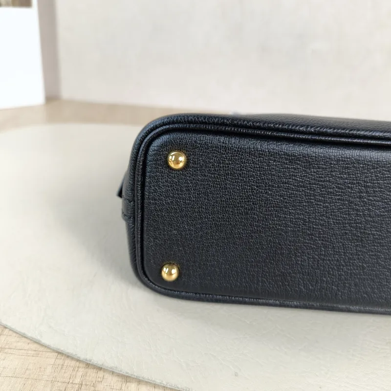 Hermès Crossbody Bag Bolide 1923 Top Handle Bag Black Lambskin Mini 18 × 8 × 15 cm K — detail view 8 of 11