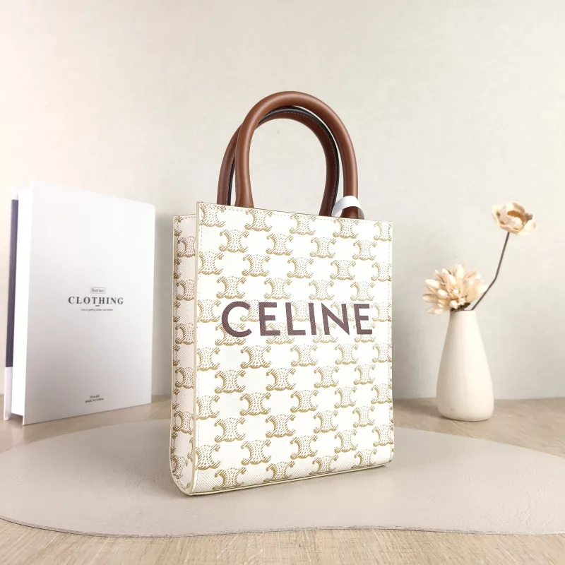 CELINE Crossbody Bag CABAS Mini White PVC Mini 17 × 4 × 20.5 cm — cover view 2 of 5