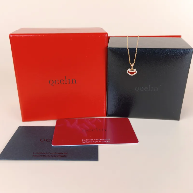 Qeelin Necklace Yu Yi Collection Necklace Red Agate Diamond18KR ose Gold One Size 40cm — cover view 5 of 8