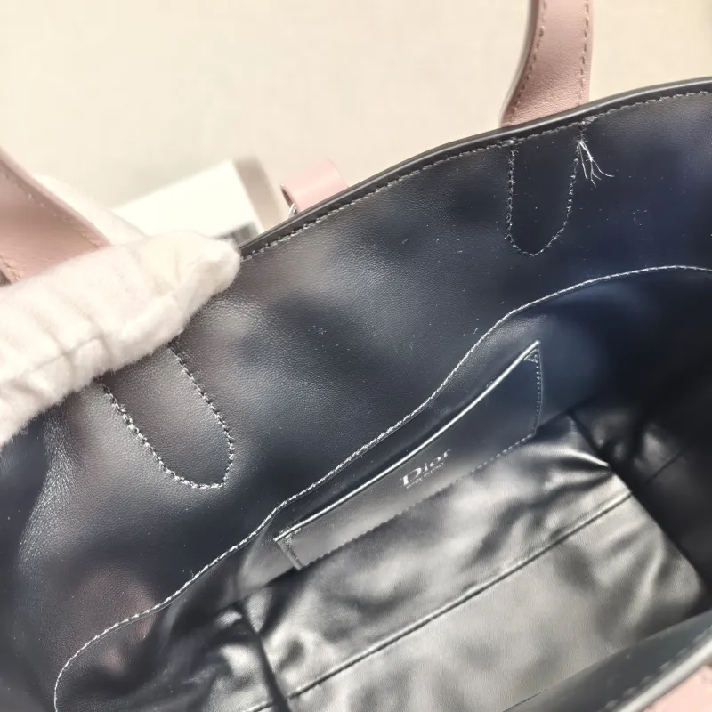DIOR Top Handle Bag TOUJOURS Edition Black Pink Calfskin Small 18.5 × 12 × 18.5 cm — detail view 4 of 11