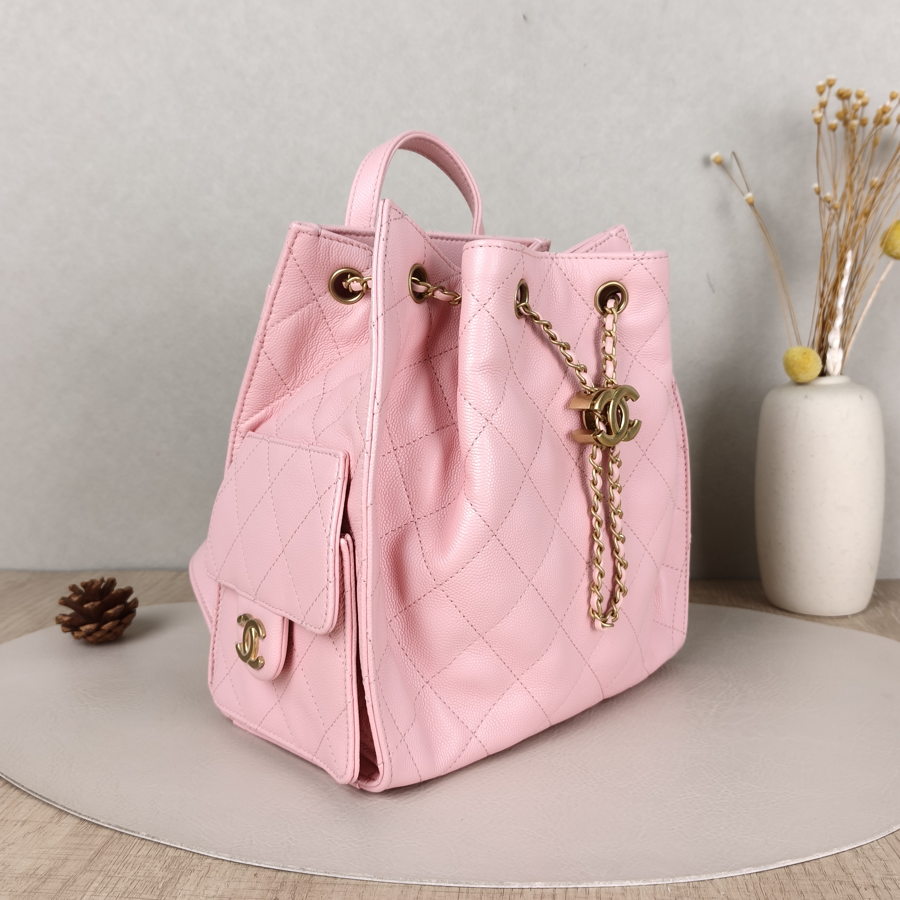 Chanel Backpack25bag Backpack Pink Grained Calfskin Medium23 × 14 × 23 cm — cover view 5 of 5