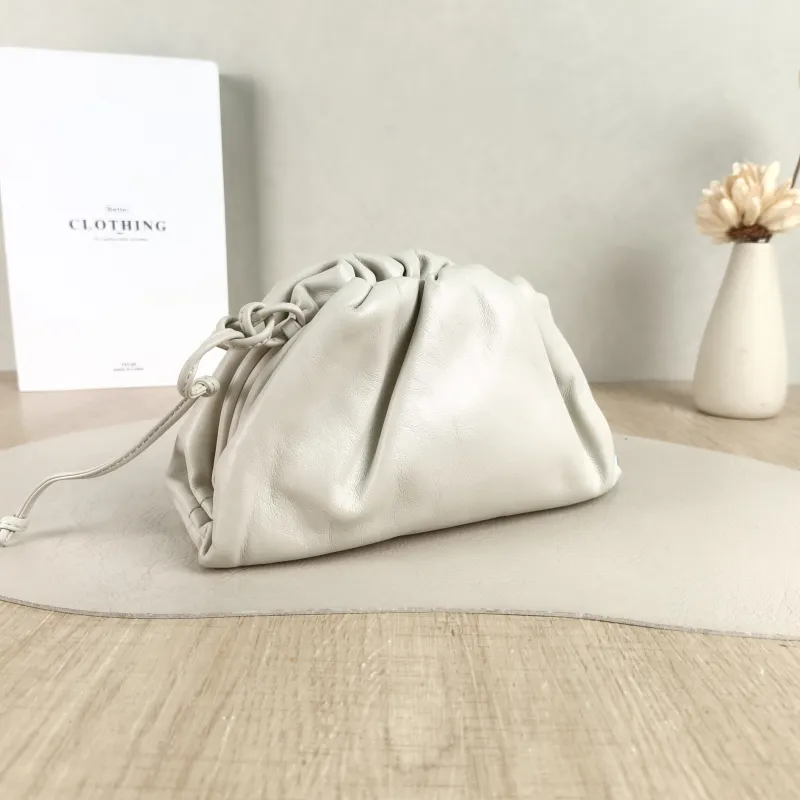 Bottega Veneta Clutch The Pouch Clutch White Calfskin Mini 22 × 5 × 13 cm — cover view 5 of 5