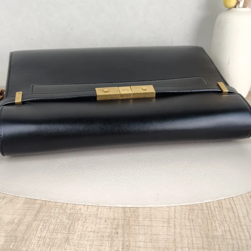 SAINT LAURENT Shoulder Bag MANHATTAN Black Calfskin Medium29 × 20 × 7 cm,5 — detail view 3 of 11