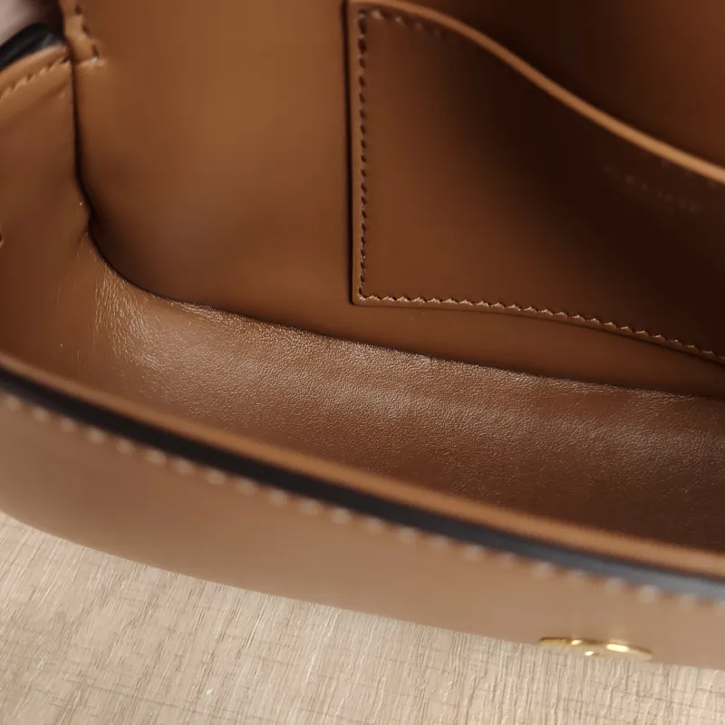 CELINE Crossbody Bag TABOU Brown Calfskinmini18 × 5 × 8 cm — detail view 9 of 11